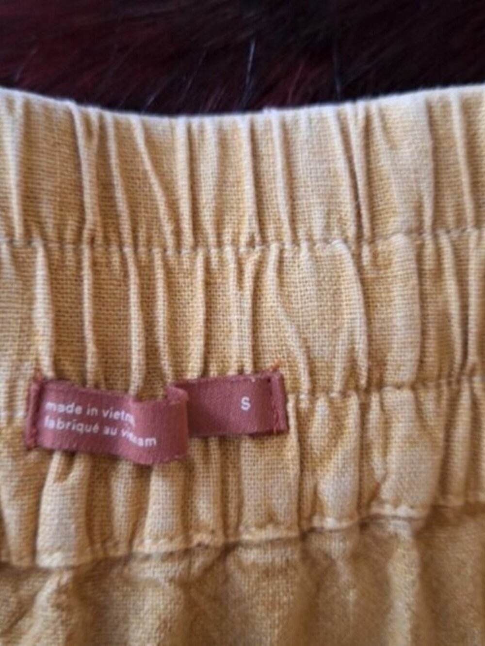 Pilcro Womens Yellow Flounced Linen Blend Mini Skirt Sz Small - Picture 3 of 8
